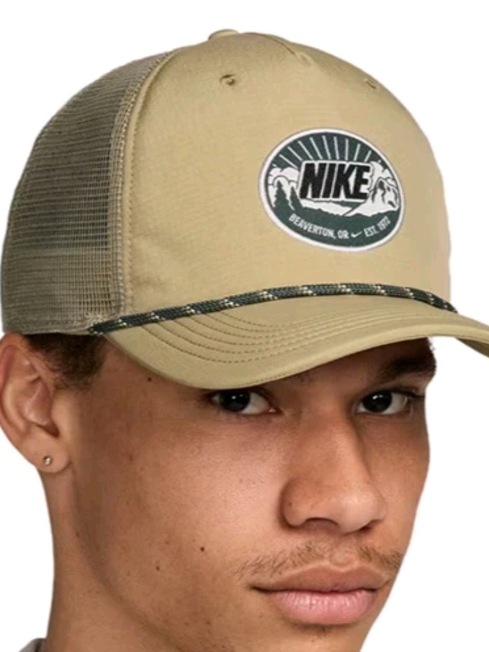 Nike Rise cap Structured Rope Trucker Mesh Snapback  M/L Green Hat FQ3276-276